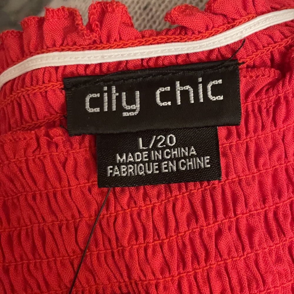 City Chic NWOT Red Maxi Off The Shoulder Summer Dress - Picture 10 of 12
